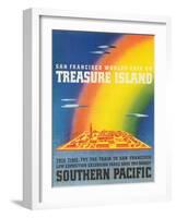 Travel Poster for Treasure Island Exposition-null-Framed Art Print