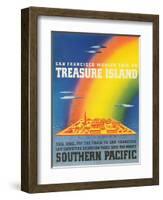 Travel Poster for Treasure Island Exposition-null-Framed Art Print