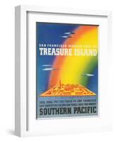 Travel Poster for Treasure Island Exposition-null-Framed Art Print