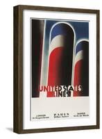 Travel Poster for United States Lines-Found Image Press-Framed Giclee Print