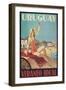 Travel Poster for Uruguay-Found Image Press-Framed Giclee Print