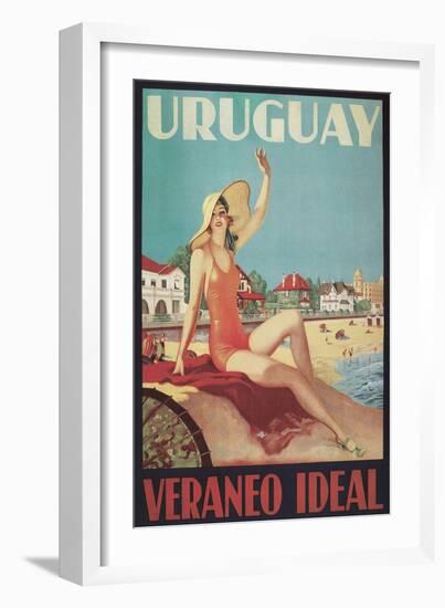 Travel Poster for Uruguay-Found Image Press-Framed Giclee Print