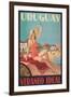 Travel Poster for Uruguay-null-Framed Art Print