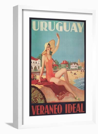 Travel Poster for Uruguay-null-Framed Art Print