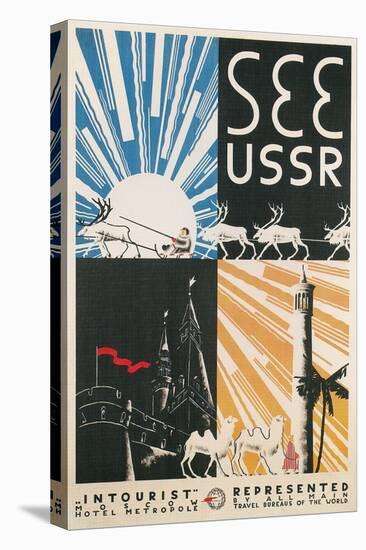 Travel Poster for USSR-null-Stretched Canvas