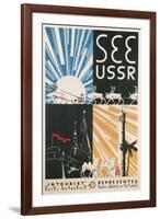 Travel Poster for USSR-null-Framed Art Print