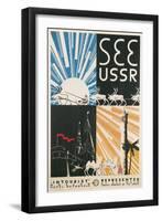 Travel Poster for USSR-null-Framed Art Print