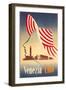 Travel Poster for Venice Lido-null-Framed Art Print