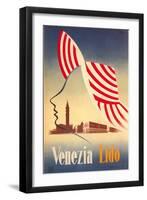 Travel Poster for Venice Lido-null-Framed Art Print