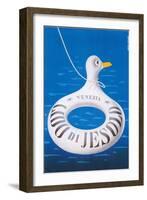 Travel Poster for Venice Lido-null-Framed Art Print