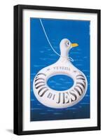 Travel Poster for Venice Lido-null-Framed Art Print