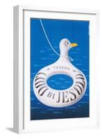 Travel Poster for Venice Lido-null-Framed Art Print