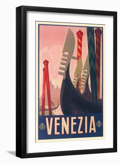 Travel Poster for Venice-null-Framed Art Print