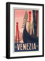 Travel Poster for Venice-null-Framed Art Print