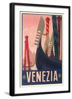 Travel Poster for Venice-null-Framed Art Print