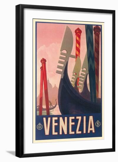 Travel Poster for Venice-null-Framed Art Print