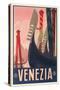 Travel Poster for Venice-null-Stretched Canvas