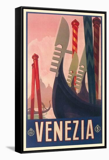 Travel Poster for Venice-null-Framed Stretched Canvas