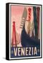 Travel Poster for Venice-null-Framed Stretched Canvas