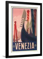 Travel Poster for Venice-null-Framed Art Print