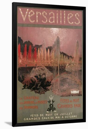 Travel Poster for Versailles-null-Framed Art Print
