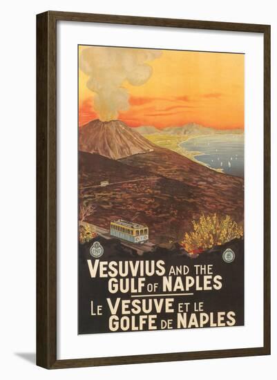 Travel Poster for Vesuvius-null-Framed Art Print