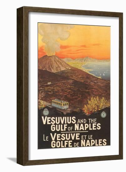 Travel Poster for Vesuvius-null-Framed Art Print