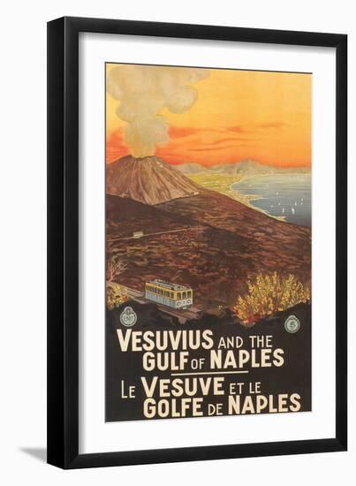 Travel Poster for Vesuvius-null-Framed Art Print