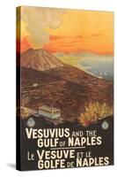 Travel Poster for Vesuvius-null-Stretched Canvas