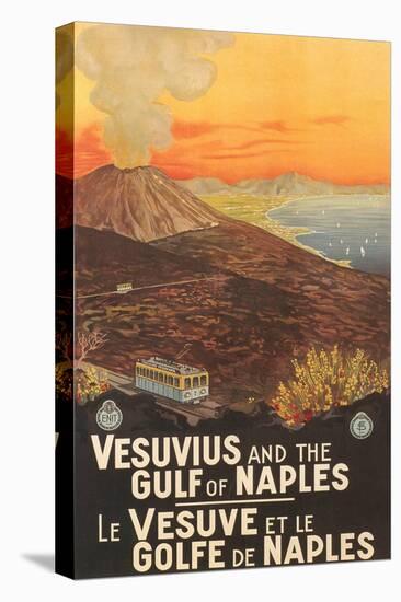 Travel Poster for Vesuvius-null-Stretched Canvas