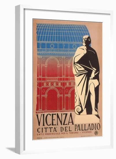 Travel Poster for Vicenza-null-Framed Art Print