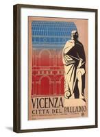 Travel Poster for Vicenza-null-Framed Art Print