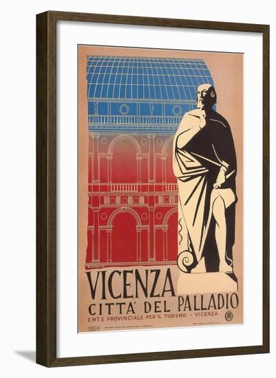 Travel Poster for Vicenza-null-Framed Art Print