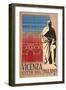 Travel Poster for Vicenza-null-Framed Art Print