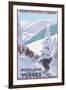 Travel Poster for Vosges-null-Framed Art Print