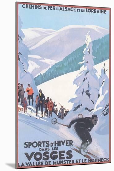 Travel Poster for Vosges-null-Mounted Art Print