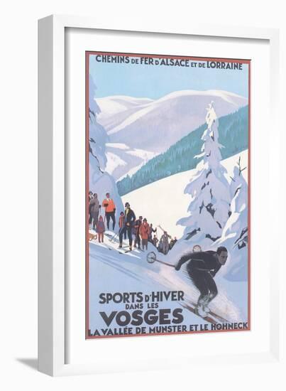 Travel Poster for Vosges-null-Framed Art Print