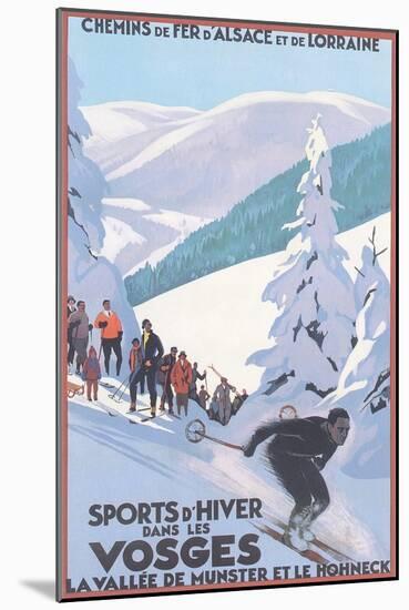 Travel Poster for Vosges-null-Mounted Art Print