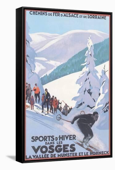 Travel Poster for Vosges-null-Framed Stretched Canvas