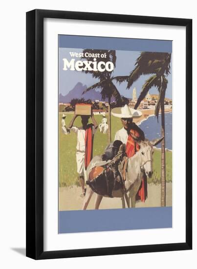 Travel Poster for West Coast of Mexico-null-Framed Art Print