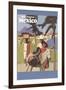 Travel Poster for West Coast of Mexico-null-Framed Art Print