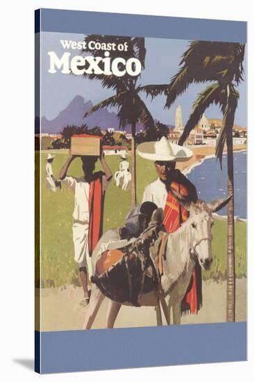 Travel Poster for West Coast of Mexico-null-Stretched Canvas