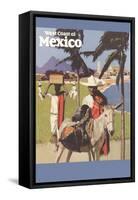 Travel Poster for West Coast of Mexico-null-Framed Stretched Canvas