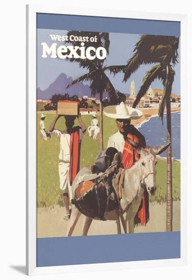 Travel Poster for West Coast of Mexico-null-Framed Art Print