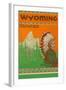 Travel Poster for Wyoming-null-Framed Art Print