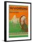 Travel Poster for Wyoming-null-Framed Art Print