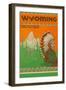 Travel Poster for Wyoming-null-Framed Art Print