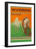 Travel Poster for Wyoming-null-Framed Art Print