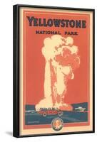 Travel Poster for Yellowstone Park, Old Faithful-null-Framed Art Print