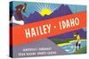 Travel Poster Hailey, Skiing, Fishing-null-Stretched Canvas